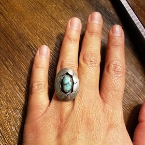 Vintage Sterling Silver Turquoise Ring